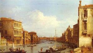 Giovanni Antonio Canal (Canaletto) - The Grand Canal from Campo S. Vio towards the Bacino