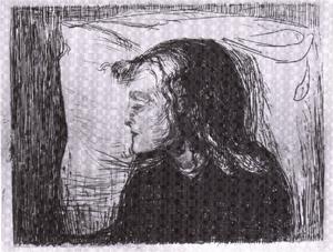 Edvard Munch - The sick girl 03