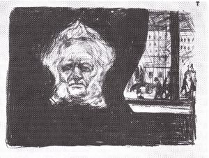 Edvard Munch - Ibsen at the Grand Café