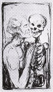  Artwork Replica Self-Portrait, Dance of Death, 1915 by Edvard Munch (1863-1944, Sweden) | WahooArt.com