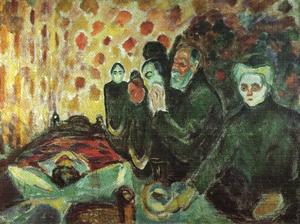 Edvard Munch - Near the bed of death (fever)