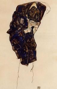 Egon Schiele - Man Bending Down Deeply