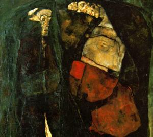 Egon Schiele - schiele brzemienna kobieta i smierc 1911