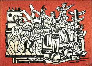 Fernand Leger - The parade on red