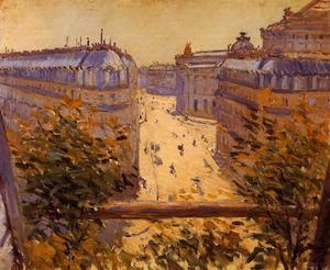 Gustave Caillebotte - Rue Halevy, Balcony View