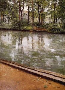 Gustave Caillebotte - The Yerres, Rain aka Riverbank in the Rain