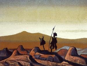 Nicholas Roerich - Graves in Desert