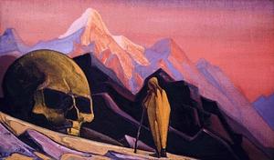 Nicholas Roerich - Issa and the Skull of the Giant Sketch