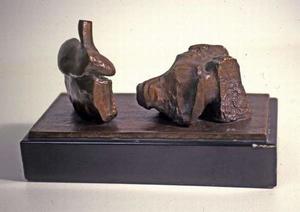 Henry Moore - Maquette for Reclining Figure (Two Peice) Version 11