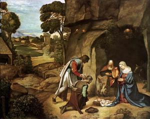 Giorgione (Giorgio Barbarelli Da Castelfranco) - Adoration of the Shepherds
