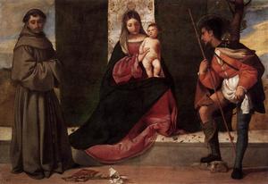 Giorgione (Giorgio Barbarelli Da Castelfranco) - Madonna and Child with St. Anthony and St. Roch