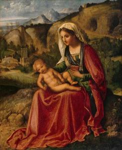 Giorgione (Giorgio Barbarelli Da Castelfranco) - Virgin and Child in a Landscape