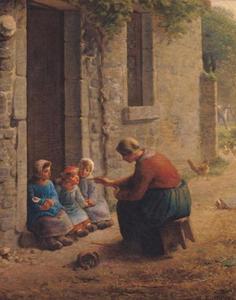 Jean-François Millet - Feeding the Young