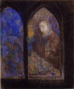Odilon Redon - Mystical Painting of Girl and Flowers