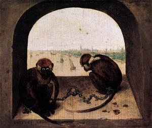 Pieter Bruegel The Elder - Two Chained Monkeys