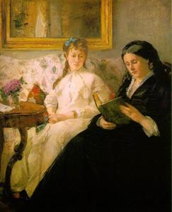 Berthe Morisot - La lecture (Reading, The Mother and Sister Edma of the Artist)