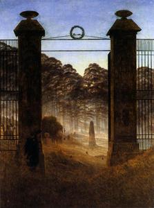 Caspar David Friedrich - The Cemetery Entrance