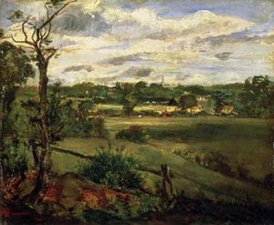John Constable - View of Highgate from Hampstead Heath