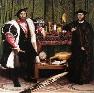 Hans Holbein The Younger - Jean de Dinteville and Georges de Selve (`The Ambassadors') - (buy oil painting reproductions)