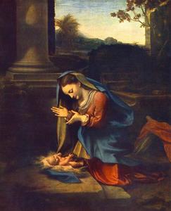 Antonio Allegri Da Correggio - The Adoration of the Child