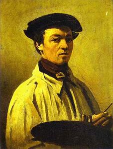Jean Baptiste Camille Corot - Self-Portrait with Palette in Hand