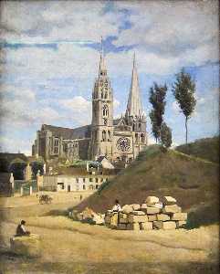 Jean Baptiste Camille Corot - The Cathedral of Chartres