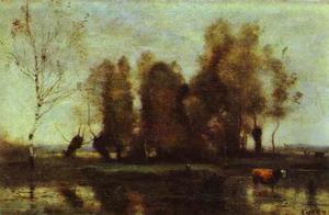 Jean Baptiste Camille Corot - Trees on a Swamp