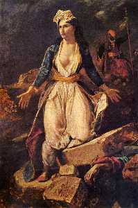 Eugène Delacroix - Greece on the Ruins of Missolonghi