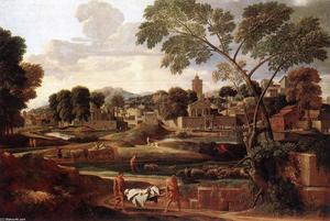 Nicolas Poussin - Landscape with the Funeral of Phocion