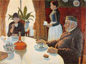 Paul Signac - Breakfast (The Dining Room) - (buy famous paintings)