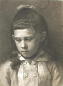 Gustave Klimt - Brustbild eines kleinen Mädchen