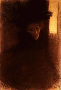 Gustave Klimt - Dame mit Cape