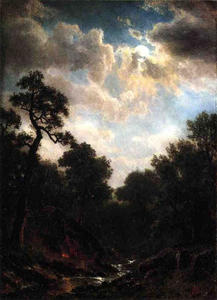 Albert Bierstadt - Moonlit Landscape 2