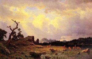 Albert Bierstadt - Thunderstorm in the Rocky Mountains