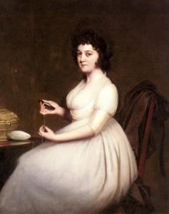 Joseph Wright Of Derby - Portrait of Mrs Abney