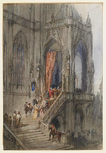 Richard Parkes Bonington - Scalia a cathedral