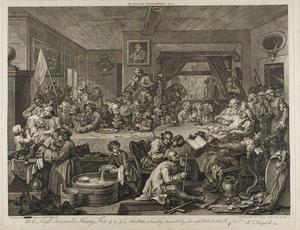 William Hogarth - An Election Entertainment, plate one from Four Prints of an Election