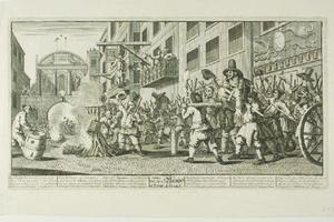 William Hogarth - Burning the Rumps at Temple Bar, plate eleven from Hudibras