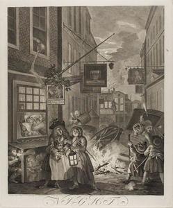 William Hogarth - Night, plate four from The Four Times of the Day