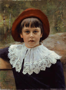 Albert Edelfelt - Portrait of the Artist-s Sister Berta Edelfelt