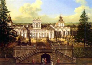 Bernardo Bellotto - Wilanów Palace seen from the garden