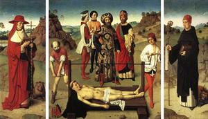 Dierec Bouts - Martyrdom of St Erasmus (triptych)
