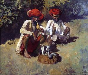 Edwin Lord Weeks - The Snake Charmers, Bombay