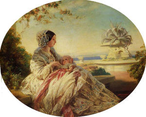 Franz Xaver Winterhalter - Queen Victoria with Prince Arthur