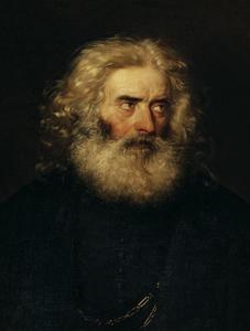 Friedrich Ritter Von Amerling - Study of the Head of a Bearded Man