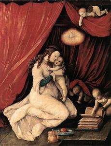 Hans Baldung - Virgin and Child in a Room
