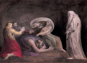 Henry Fuseli (Johann Heinrich Füssli) - Samuel appearing to Saul in the Presence of the Witch of Endor