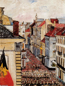 James Ensor - Music in the Rue de Flandre