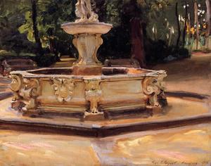 John Singer Sargent - A Marble fountain at Aranjuez, Spain