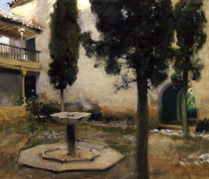 John Singer Sargent - Alhambra, Patio de la Reja